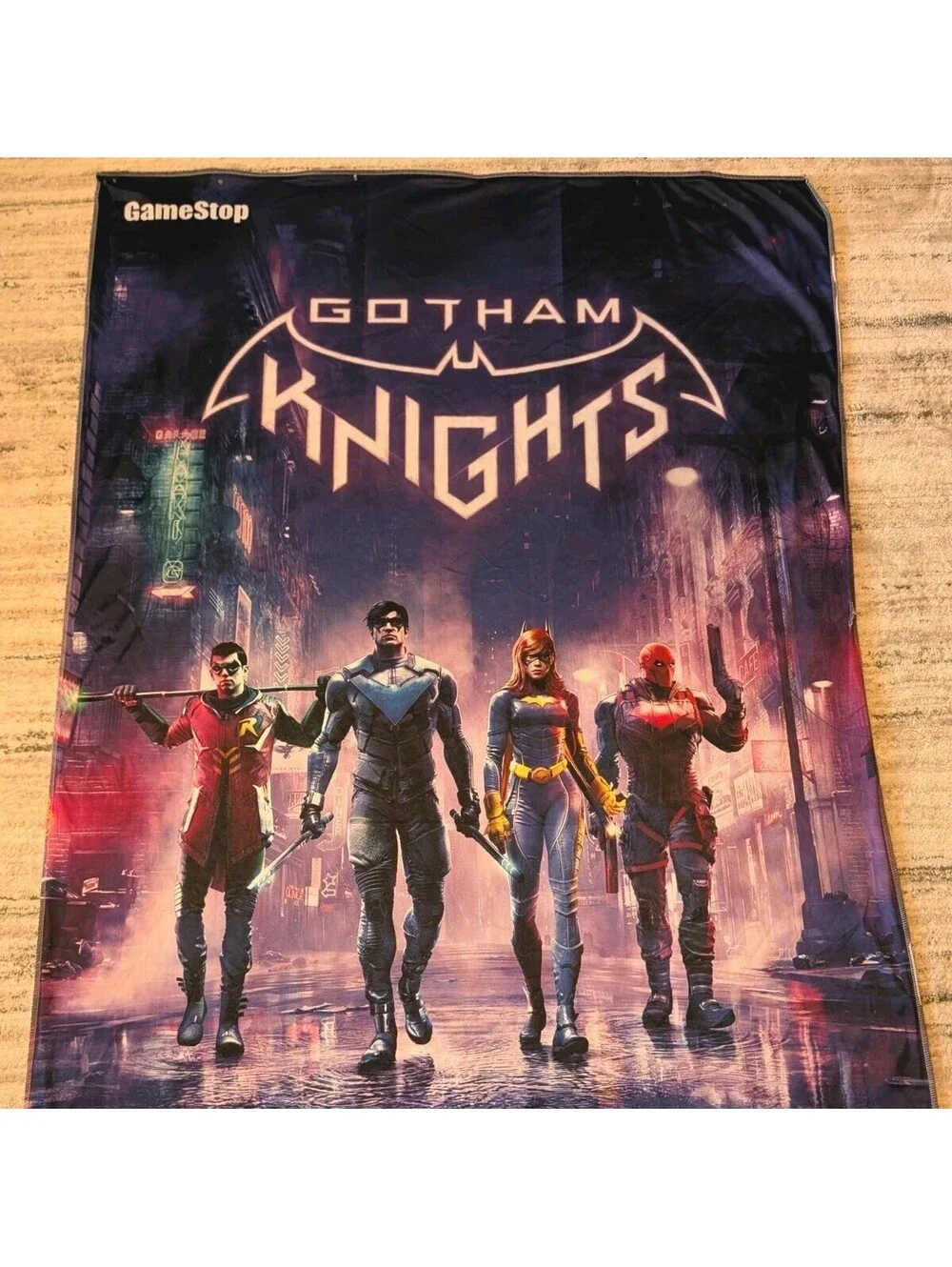 Gotham Knights GameStop Promo Fabric Banner 7x4 Flag DC Batman WB Games Rare